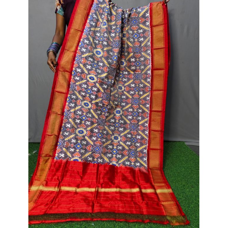 PNIHISDP5A05ZBCD13- Ikat Silk dupatta