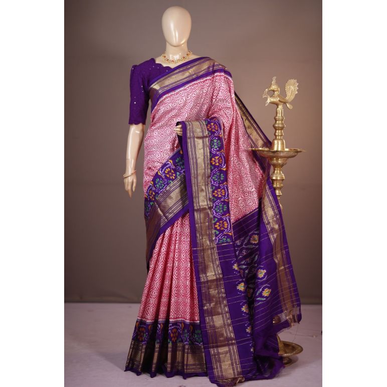 PSHLIDSS5A05NDCC08- Ikat silk saree