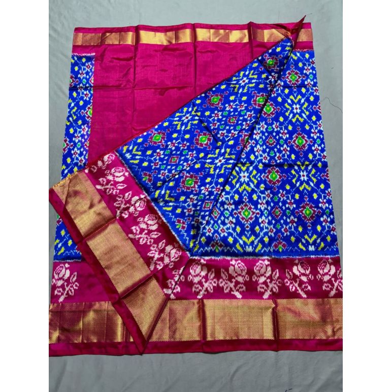 PSSIFSLG5A07SZDC12- Free Size Ikat Silk Lehenga