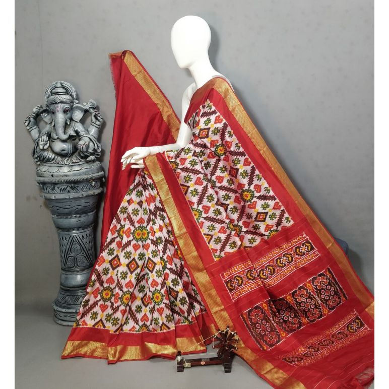 PALUIDSS5A09NSCD13- Ikat silk saree