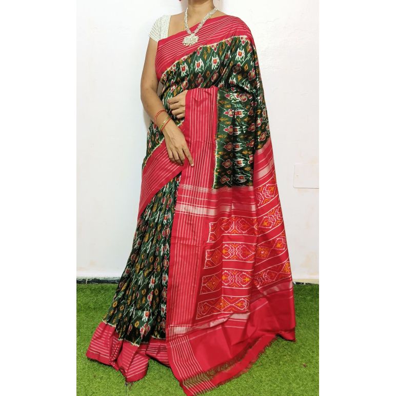 PGMRIDSS5A08BIDC13- Ikat silk saree