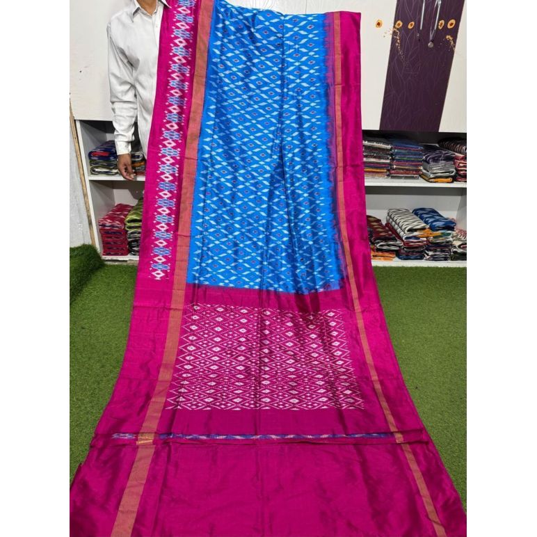 PGMRILWS5A07XZCD30- light weight Ikat silk saree