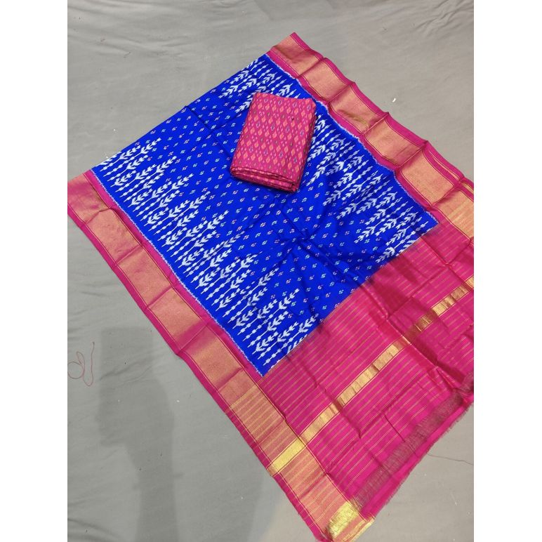 PGMRSDST5A06FSDD08- Ikat Silk dupatta with Ikat sico top