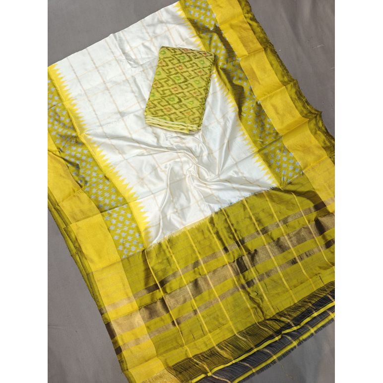 PGMRSDST5A06FSDD30- Ikat Silk dupatta with Ikat sico top