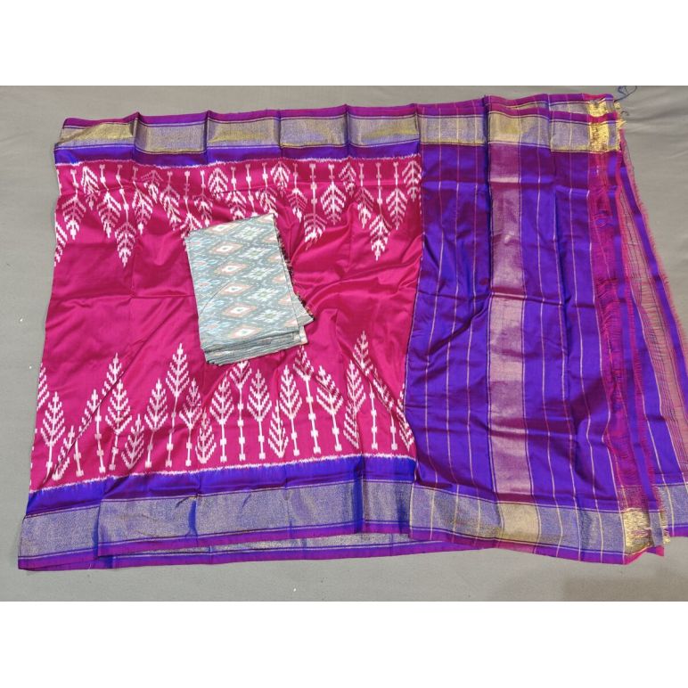 PGMRSDST5A06FSDD38- Ikat Silk dupatta with Ikat sico top