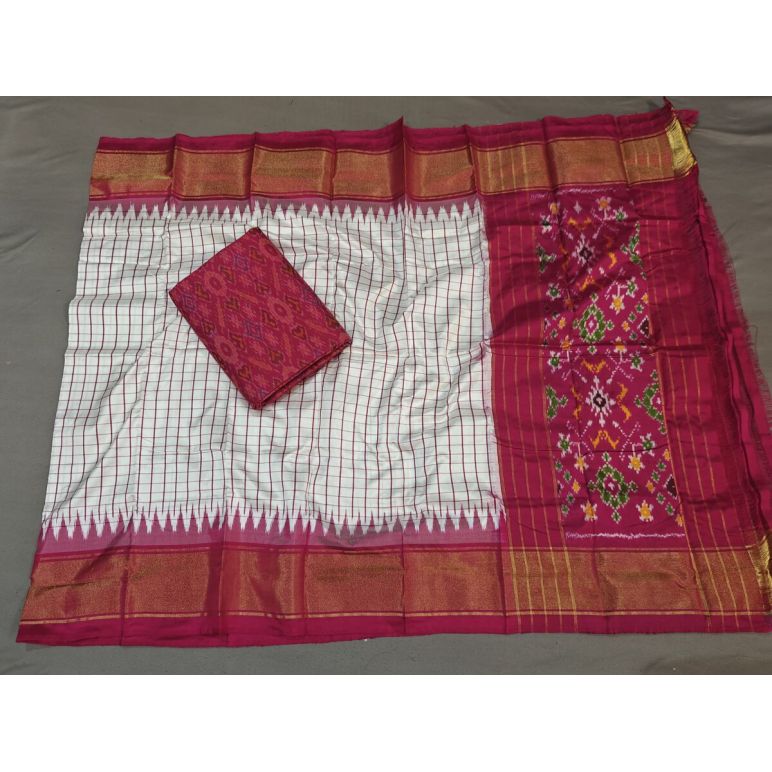PGMRSDST5A06FSDD41- Ikat Silk dupatta with Ikat sico top