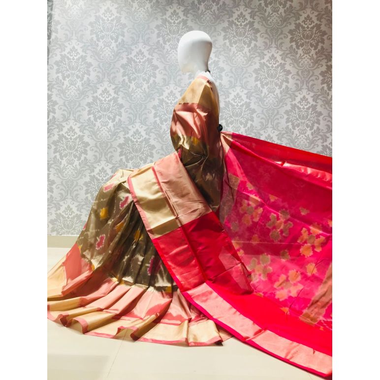 PLXHISSS5A07ITCD11- Ikat soft silk saree