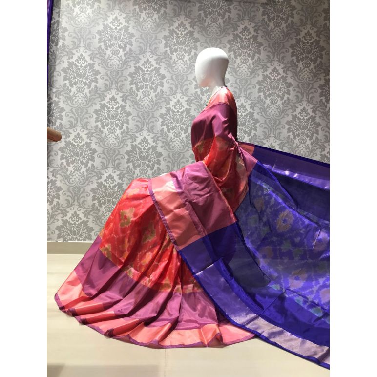 PLXHISSS5A07ITCD18- Ikat soft silk saree