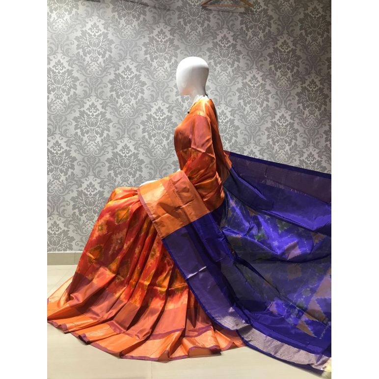 PLXHISSS5A07ITCD19- Ikat soft silk saree