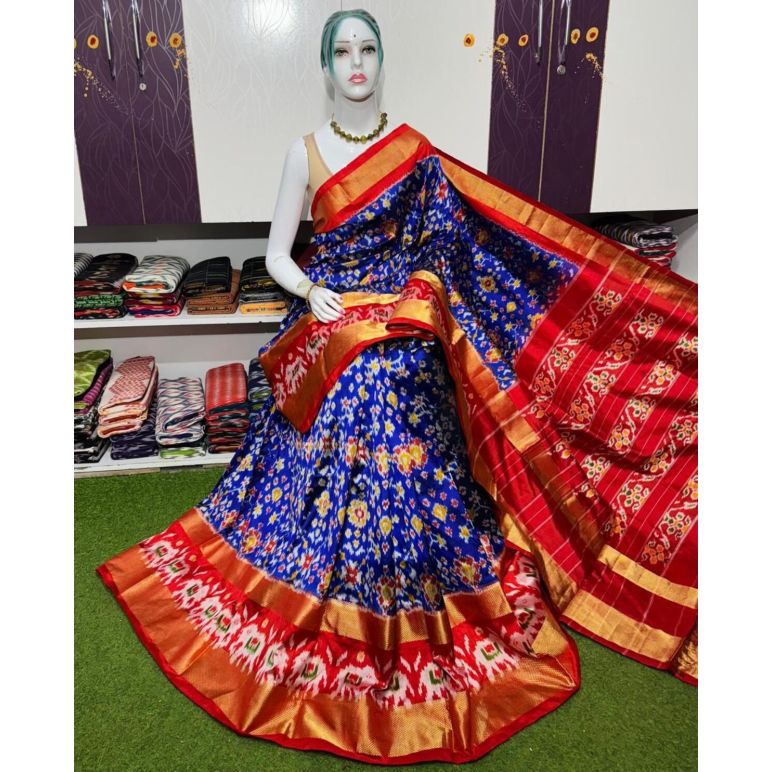 PSRGIDSS5A09BBCC11- Ikat silk saree