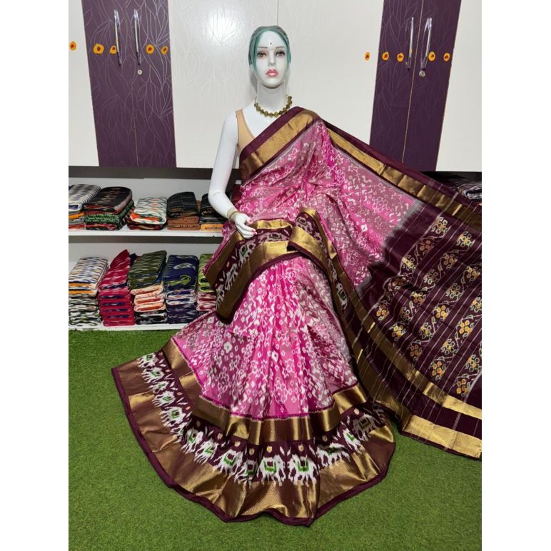 PSRGIDSS5A09BBCC13- Ikat silk saree