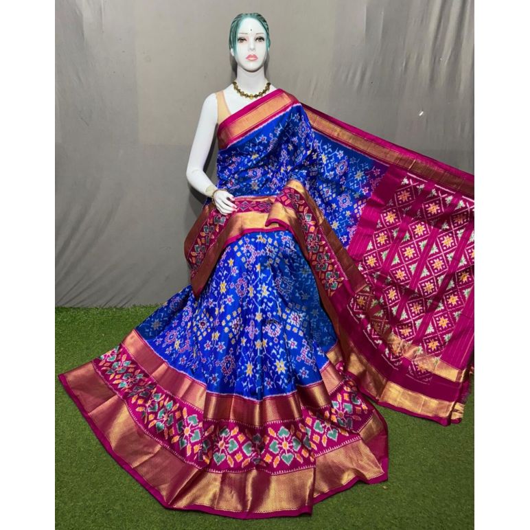 PSRGIDSS5A09BBCC16- Ikat silk saree