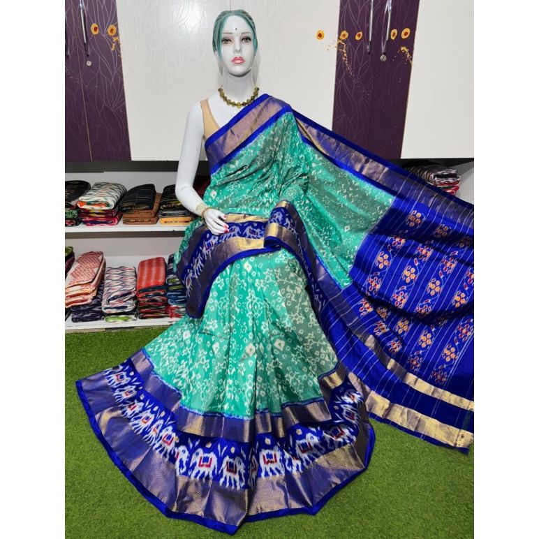 PSRGIDSS5A09BBCC19- Ikat silk saree