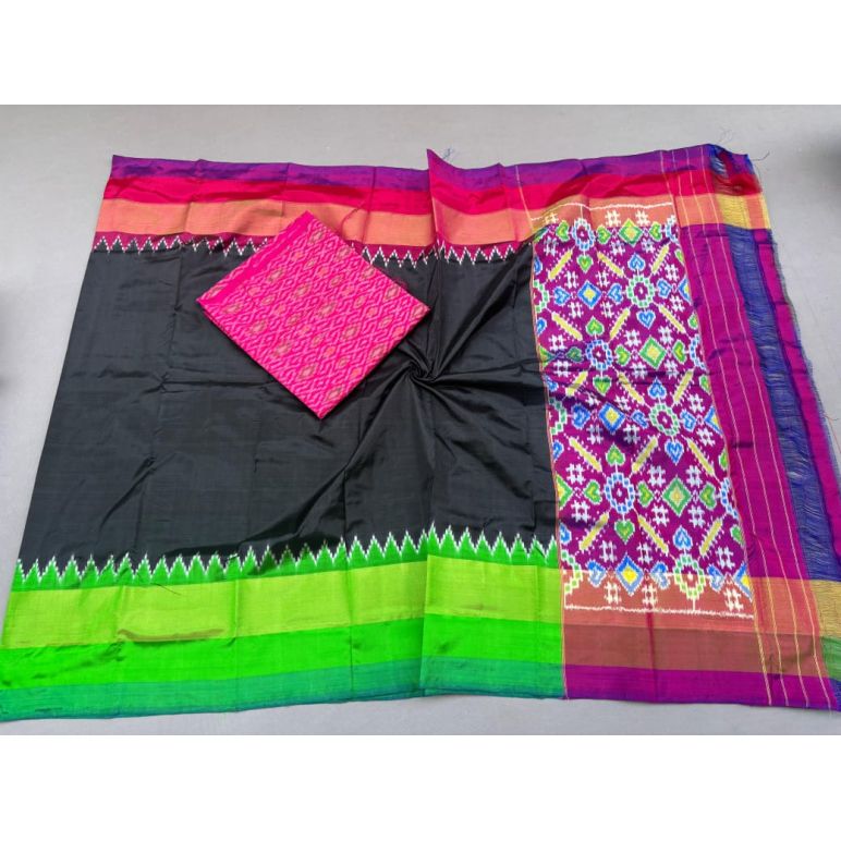 PSSISDST5A08FSDC12- Ikat Silk dupatta with Ikat sico top