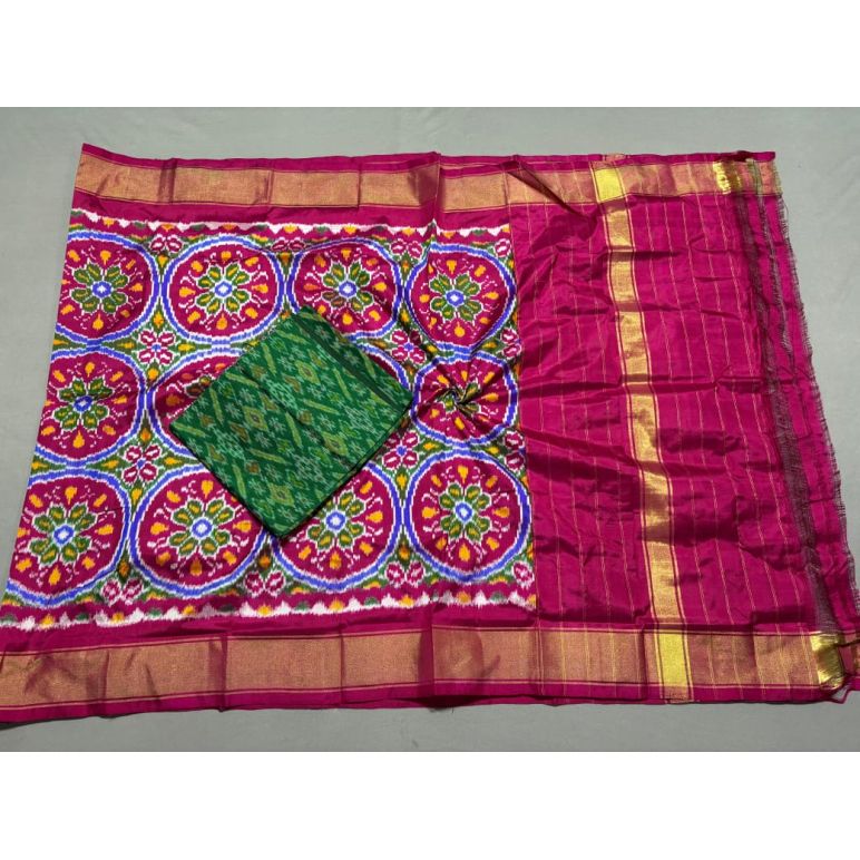 PSSISDST5A08FSDC17- Ikat Silk dupatta with Ikat sico top