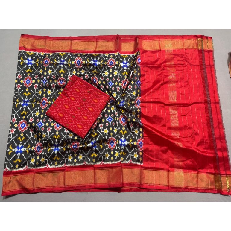 PSSISDST5A08FSDC49- Ikat Silk dupatta with Ikat sico top