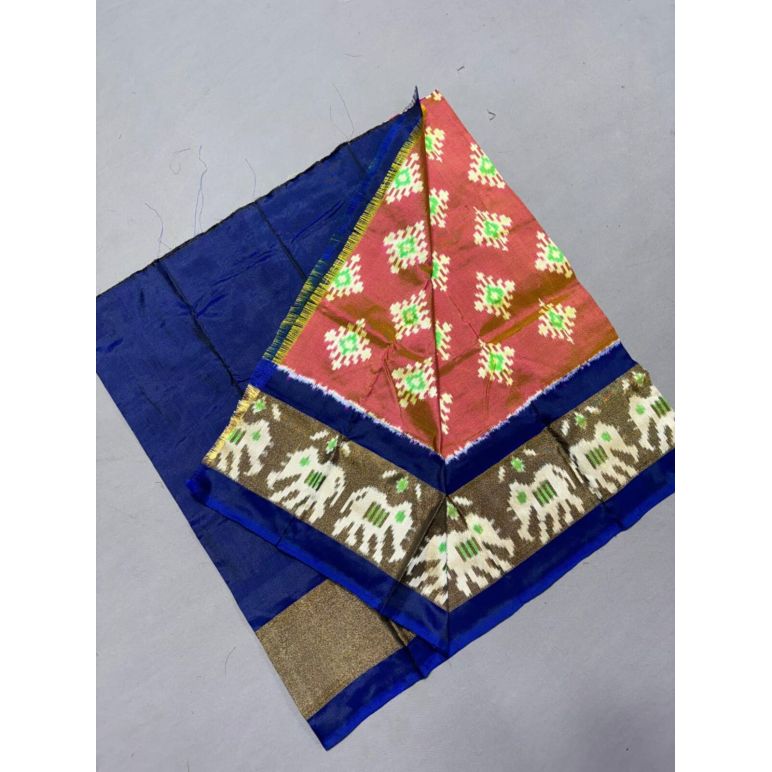 PSSIZSLG5A08IBDC15- Zero Size Ikat Silk Lehenga