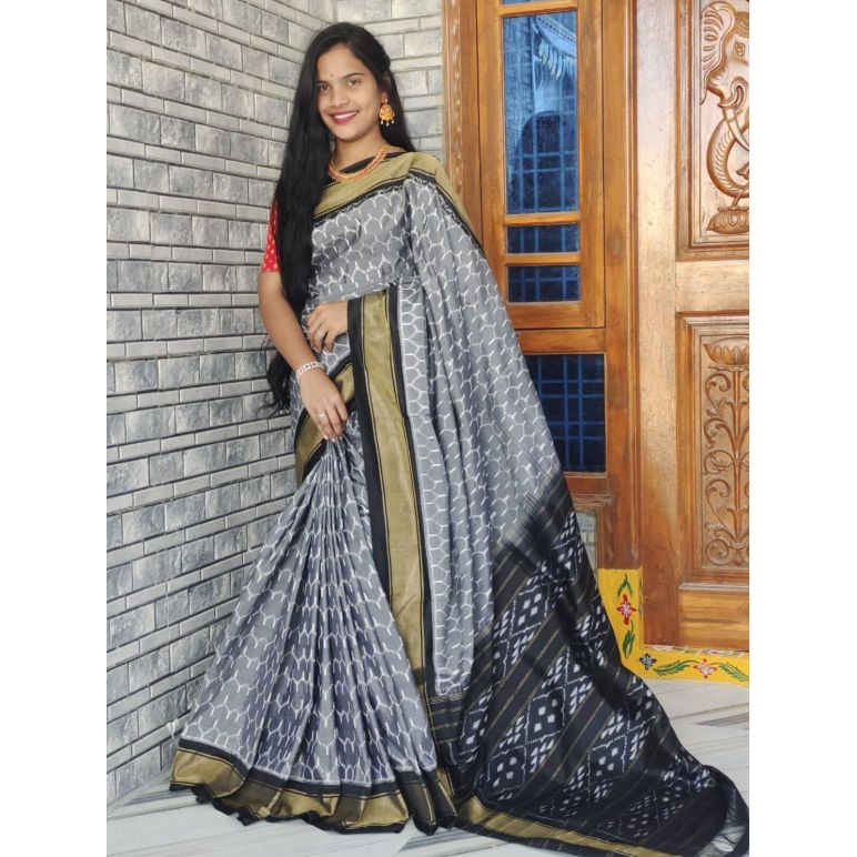 PWCKIDSS5A08XSCD01- Ikat silk saree