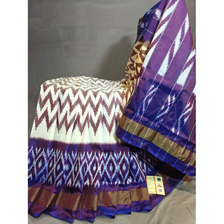 PGMRILWS5Y03XECD04- light weight Ikat silk saree