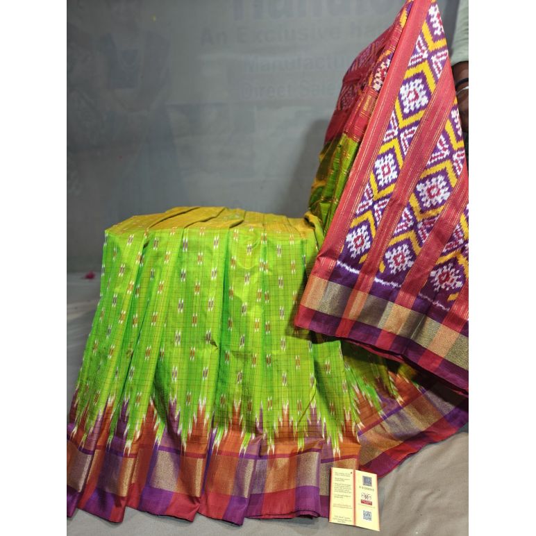 PGMRILWS5Y03XECD38- light weight Ikat silk saree