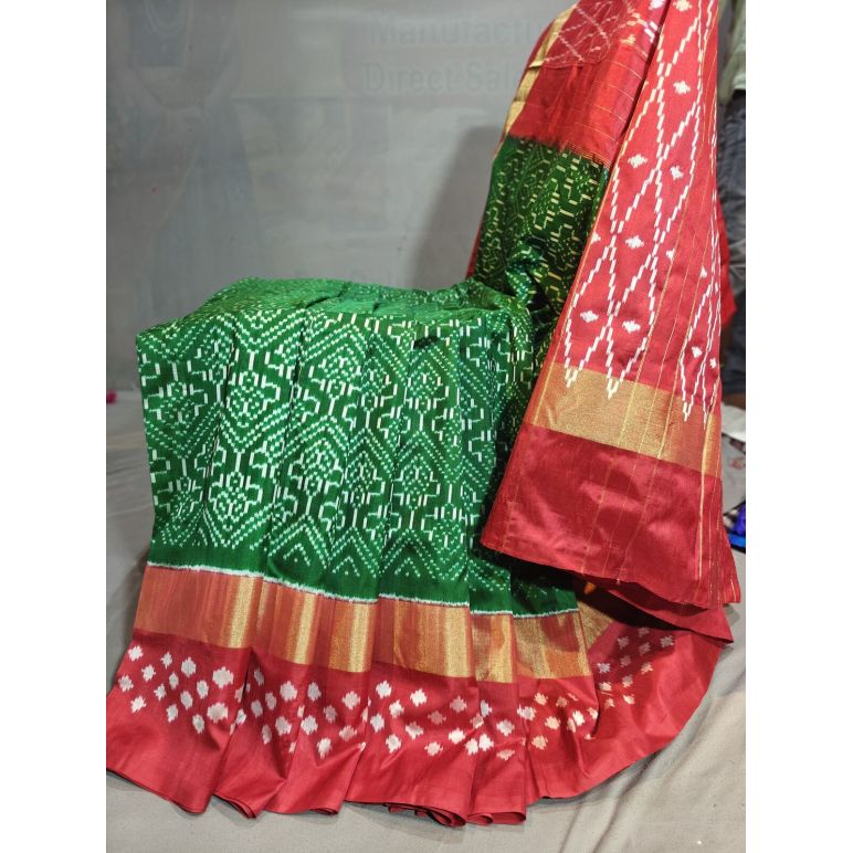PGMRILWS5Y03XECD45- light weight Ikat silk saree