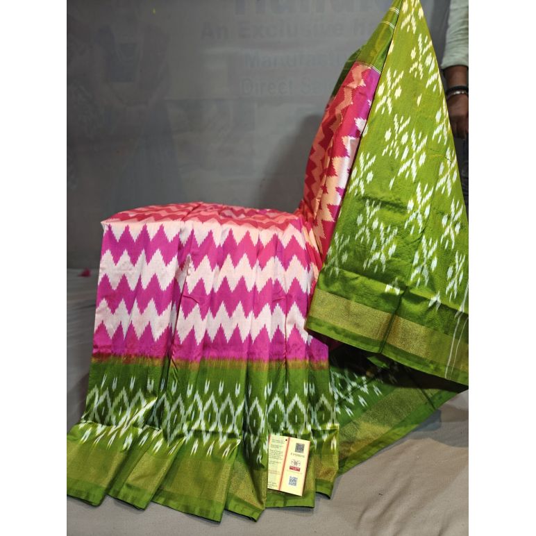 PGMRILWS5Y03XECD65- light weight Ikat silk saree