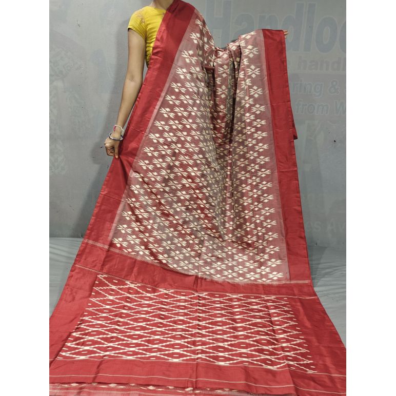 PGMRILWS5Y04SFCD21- light weight Ikat silk saree