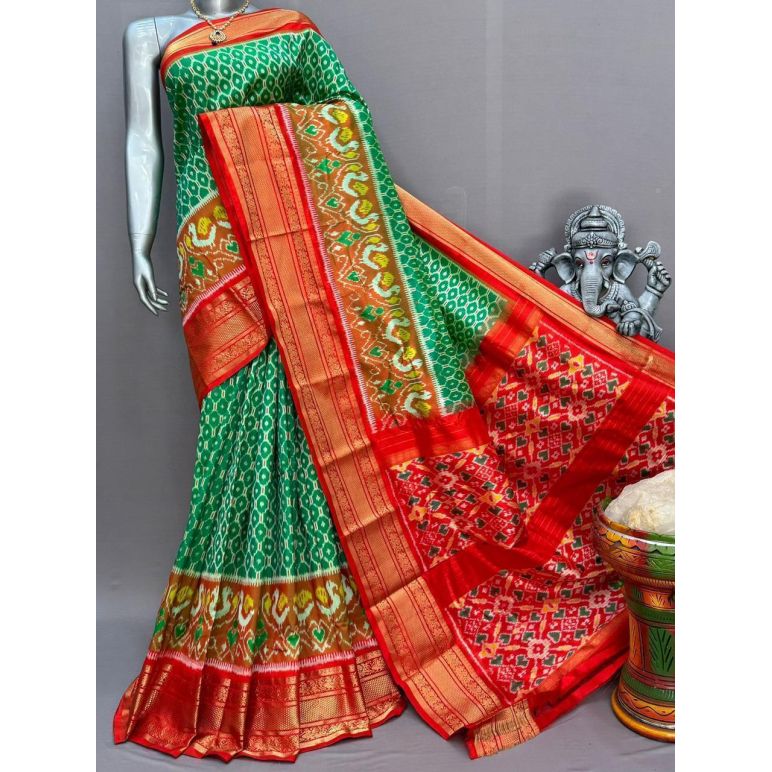 PSNTKBIP5Y04DSCD07- Kanchi border Ikat silk saree