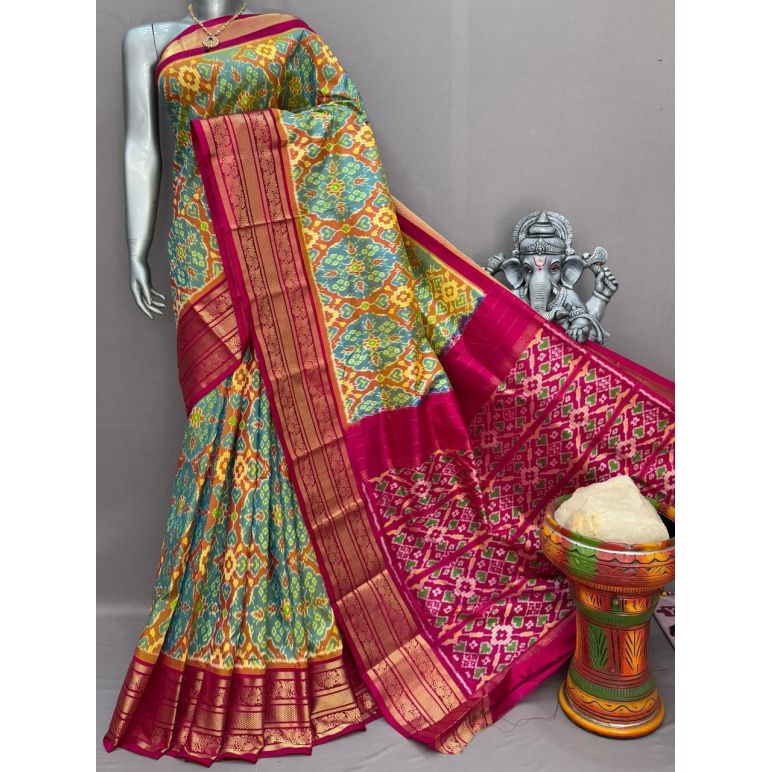 PSNTKBIP5Y04DSCD09- Kanchi border Ikat silk saree