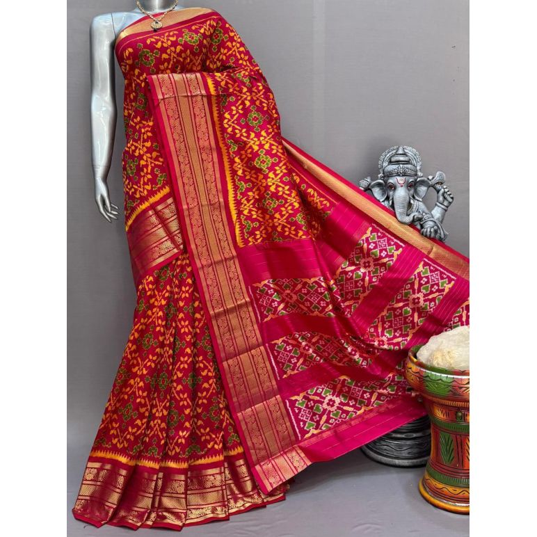 PSNTKBIP5Y04DSCD11- Kanchi border Ikat silk saree
