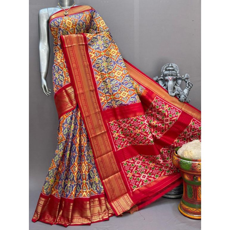 PSNTKBIP5Y04DSCD14- Kanchi border Ikat silk saree