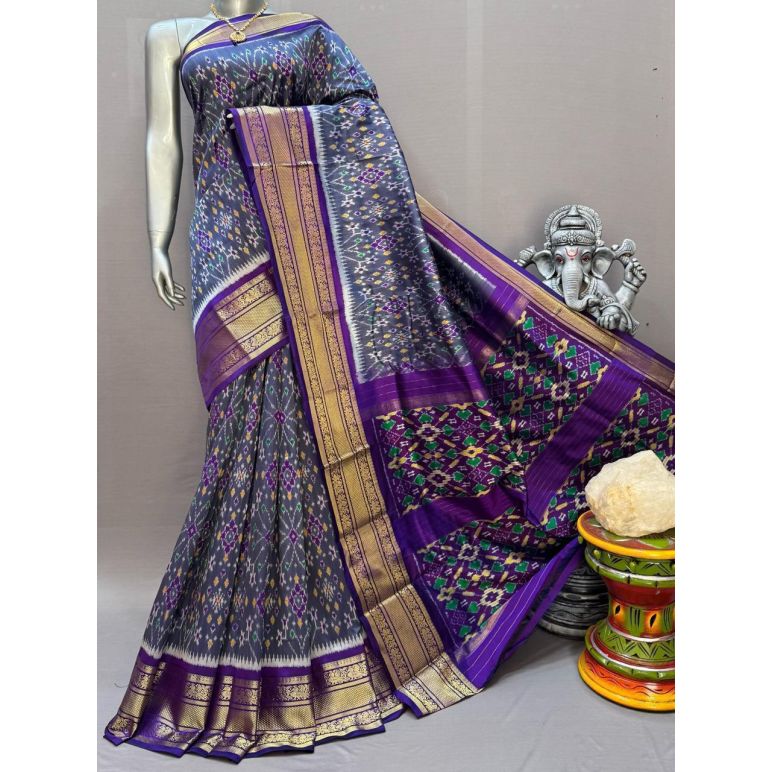 PSNTKBIP5Y04DSCD15- Kanchi border Ikat silk saree