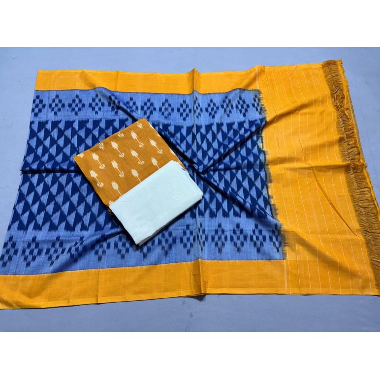 PSSIC3PS5Y02IZSC04- Double ikat cotton salwar set