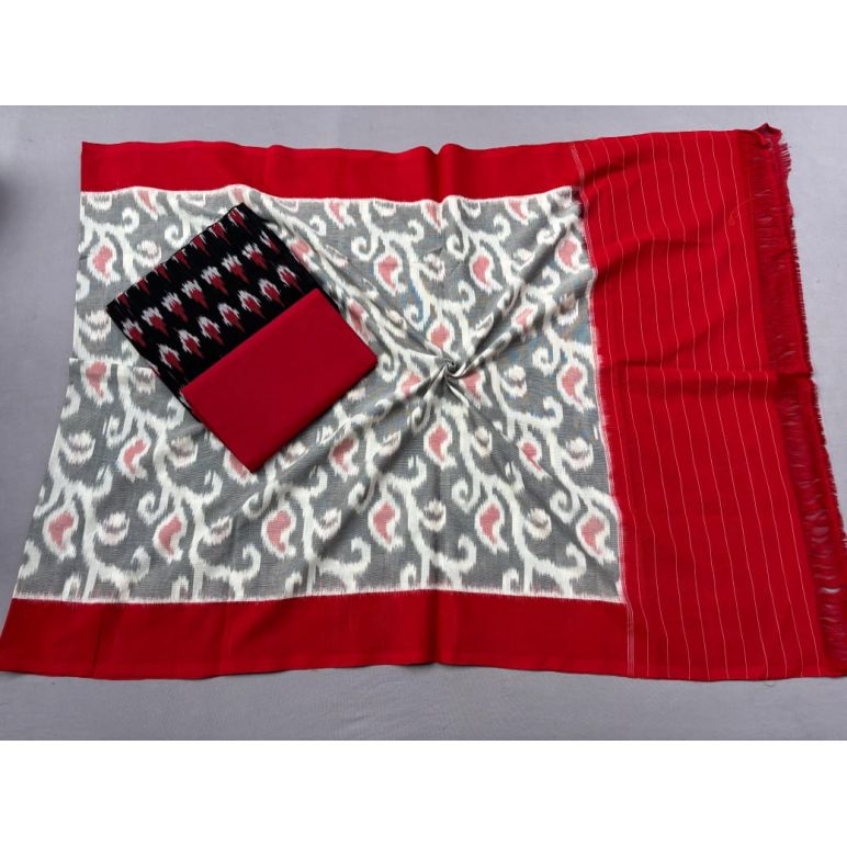 PSSIC3PS5Y02IZSC09- Double ikat cotton salwar set