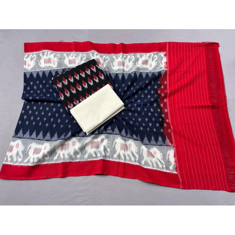 PSSIC3PS5Y02IZSC34- Double ikat cotton salwar set