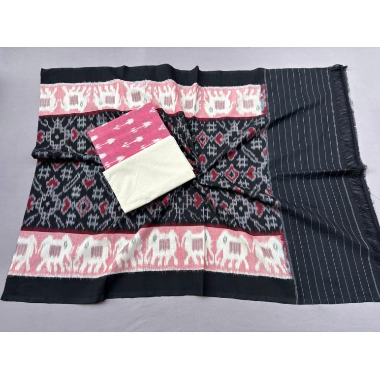 PSSIC3PS5Y02IZSC40- Double ikat cotton salwar set