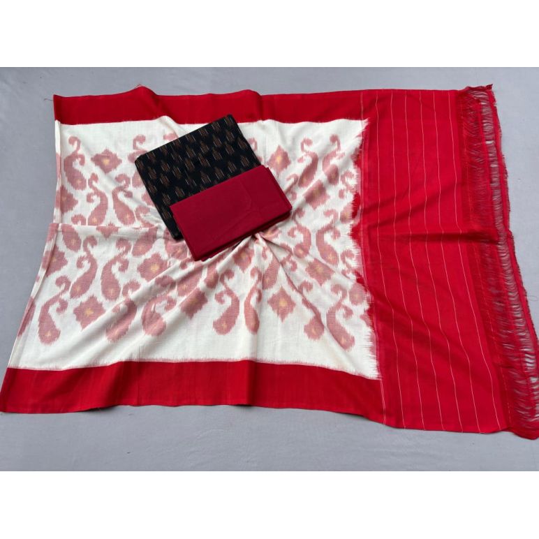 PSSIC3PS5Y02IZSC52- Double ikat cotton salwar set