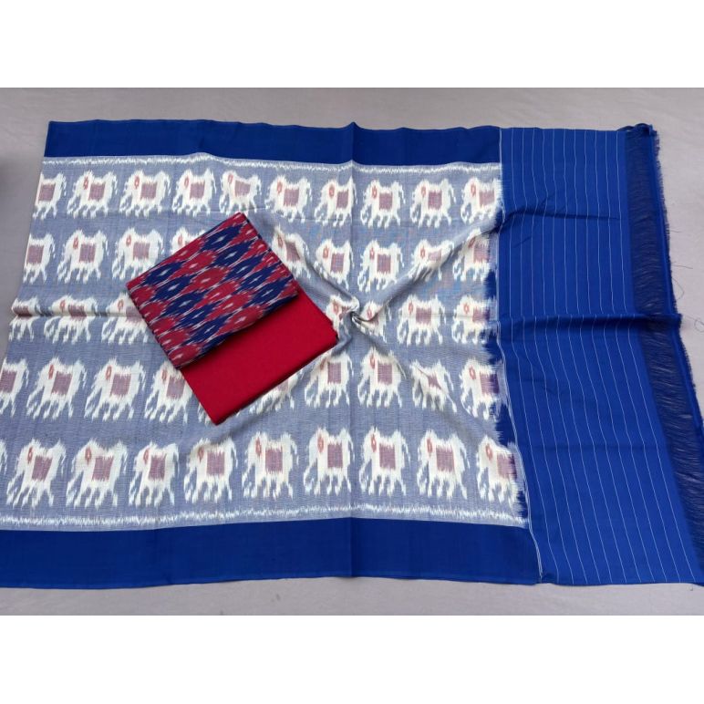 PSSIC3PS5Y02IZSC55- Double ikat cotton salwar set