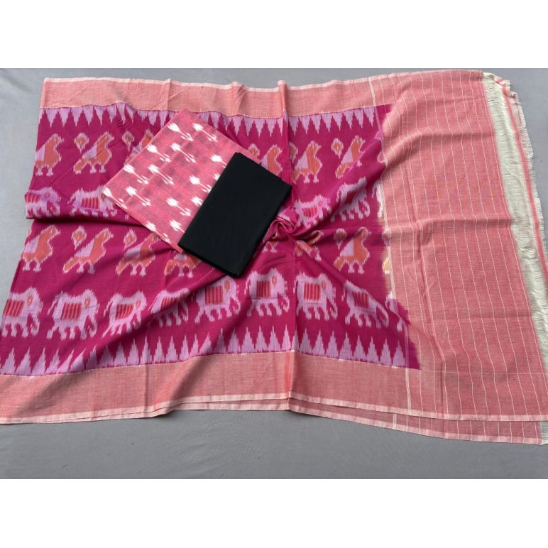 PSSIC3PS5Y02IZSC62- Double ikat cotton salwar set