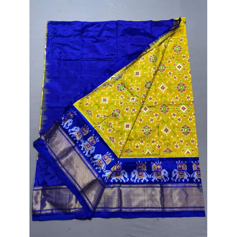 PSSIFSLG5Y03SZDC02- Free Size Ikat Silk Lehenga