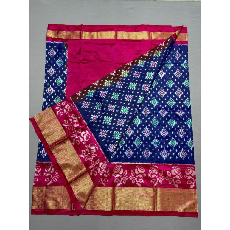 PSSIFSLG5Y03SZDC14- Free Size Ikat Silk Lehenga