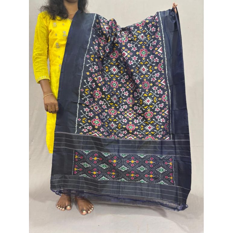 PSSIISDP5Y03ECDC02- Ikat Silk dupatta