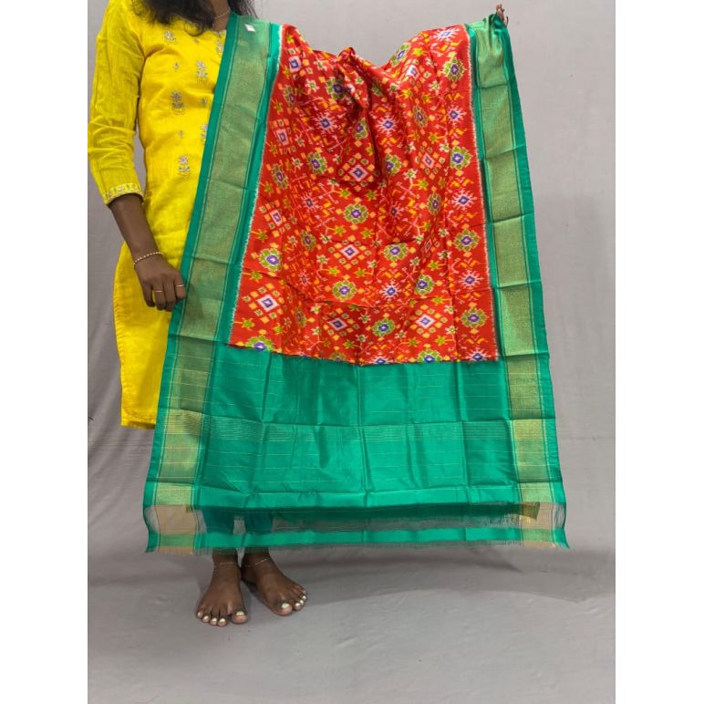 PSSIISDP5Y03ECDC13- Ikat Silk dupatta