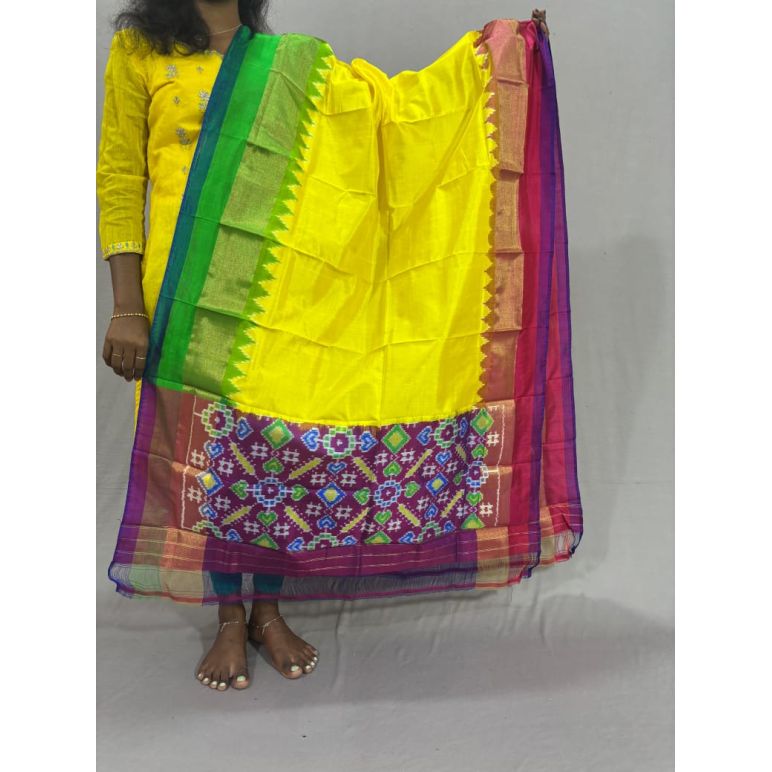 PSSIISDP5Y03ECDC14- Ikat Silk dupatta