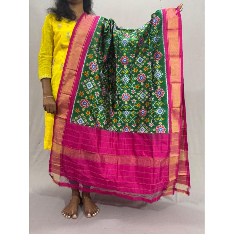 PSSIISDP5Y03ECDC28- Ikat Silk dupatta