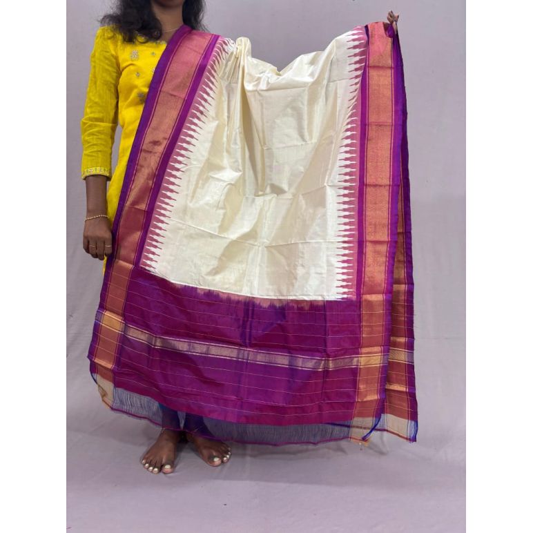 PSSIISDP5Y03ECDC37- Ikat Silk dupatta