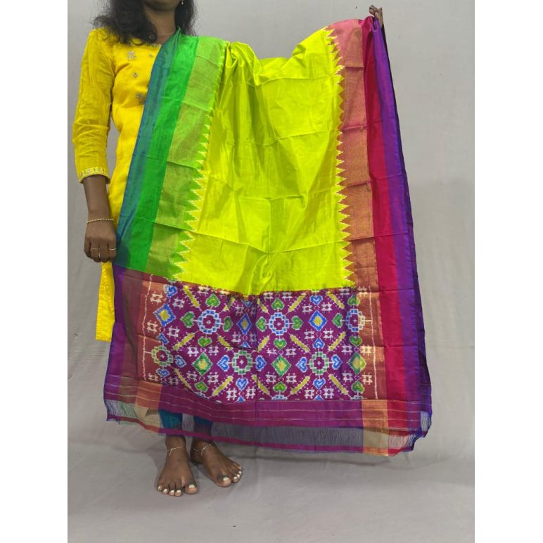 PSSIISDP5Y03ECDC46- Ikat Silk dupatta