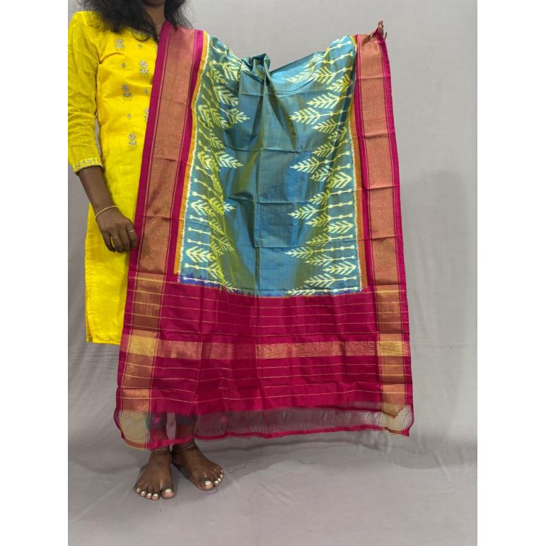 PSSIISDP5Y03ECDC58- Ikat Silk dupatta