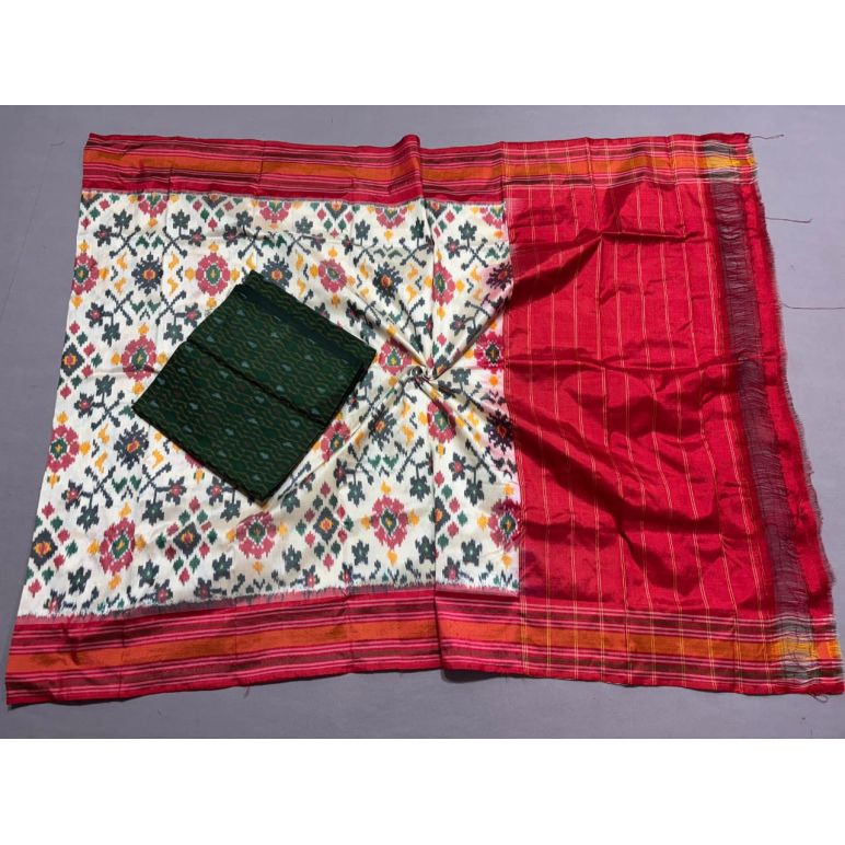 PSSISDST5Y02FNCD08- Ikat Silk dupatta with Ikat sico top