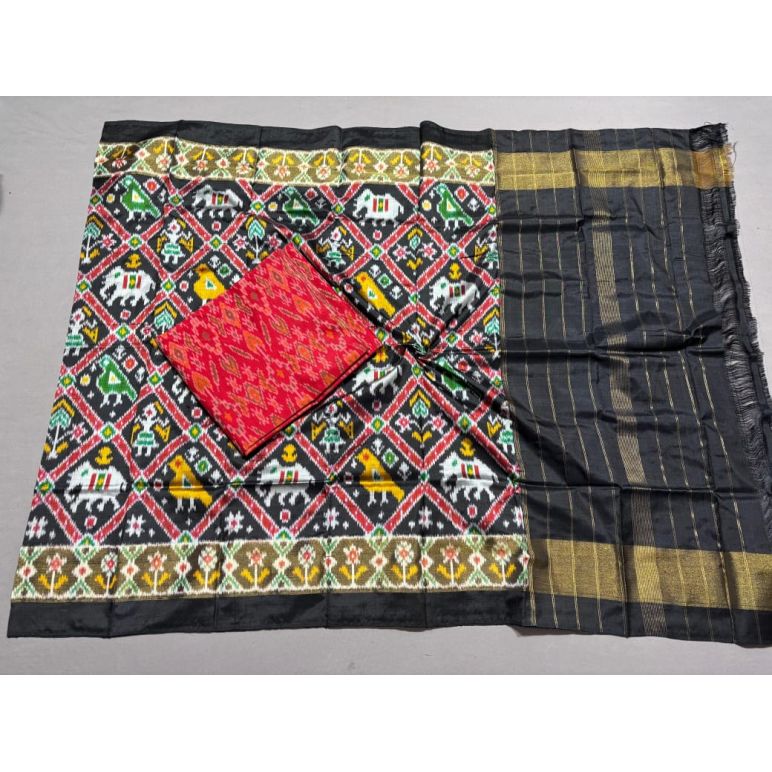 PSSISDST5Y02FNCD10- Ikat Silk dupatta with Ikat sico top